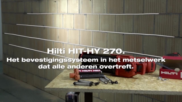 HIT-HY 270 - bevestiging in metselwerk met HDE automaat.