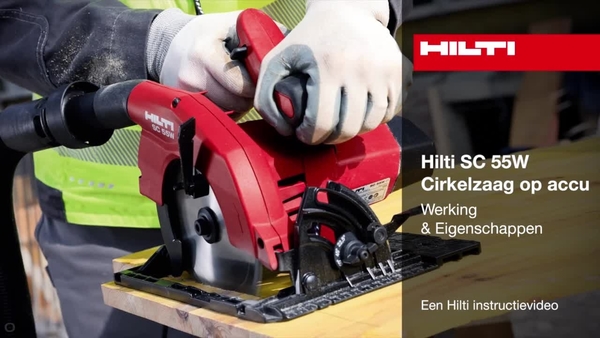 SC 55W cirkelzaag, PLM - bediening en eigenschappen.