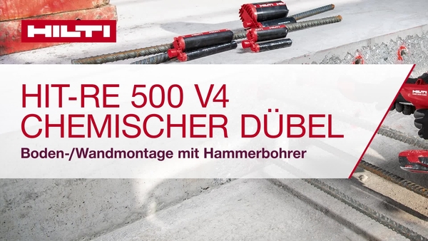 Erfahren Sie, wie die Montage mit dem RE500 V4 Hammerbohrer funktioniert