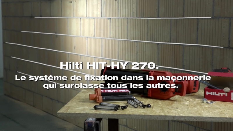 HIT-HY 270 - Fixation dans la maçonnerie avec la pince d'injection HDE.