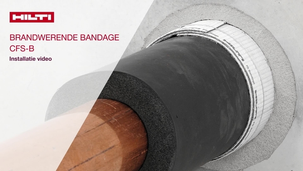 Deze video toont de juiste installatie van de brandwerende bandage Hilti CFS-B. 