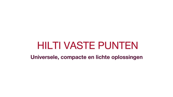 Introductie van vaste MFP-punten, geoptimaliseerd voor universele en compacte toepassingen en licht buizenwerk. 