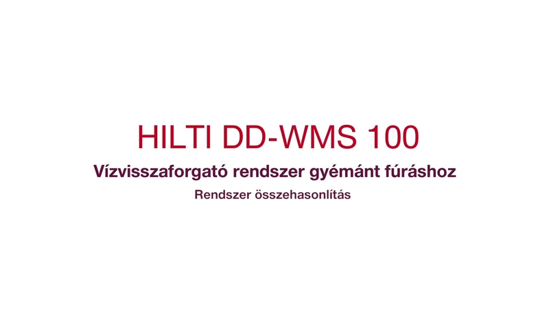 Promóciós videó a DD-WMS 100 egységgel és az anélkül végzett fúrás közötti különbség összehasonlítására.