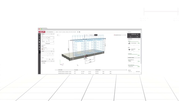 Leer hoe Hilti PROFIS Engineering Suite naadloos in interface werkt met structurele berekeningssoftware van derden, zoals Dlubal. Een tabblad Favorieten en een knop Ongedaan maken zorgen voor snelle ankerberekeningen en maximaliseren 