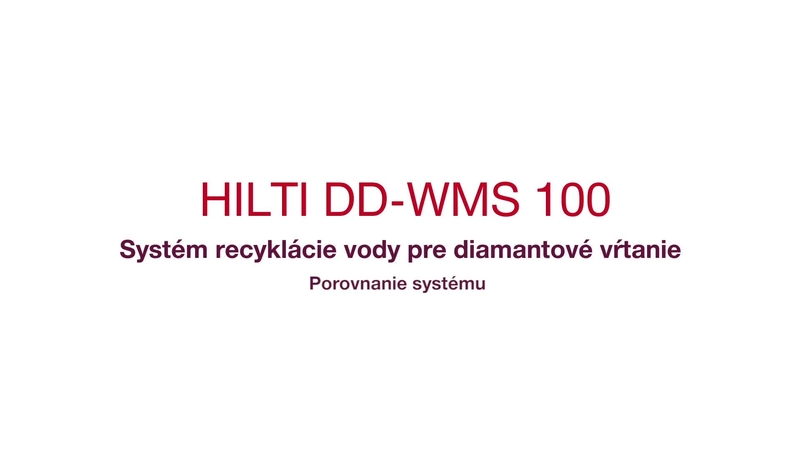 Reklamné video porovnávajúce rozdiel medzi vŕtaním a DD-WMS 100 a bez neho.