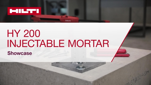Showcase video of the injectable mortar HY 200-A.