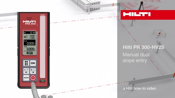 PR 300-HV2S - Ръчно въвеждане на двоен наклон.