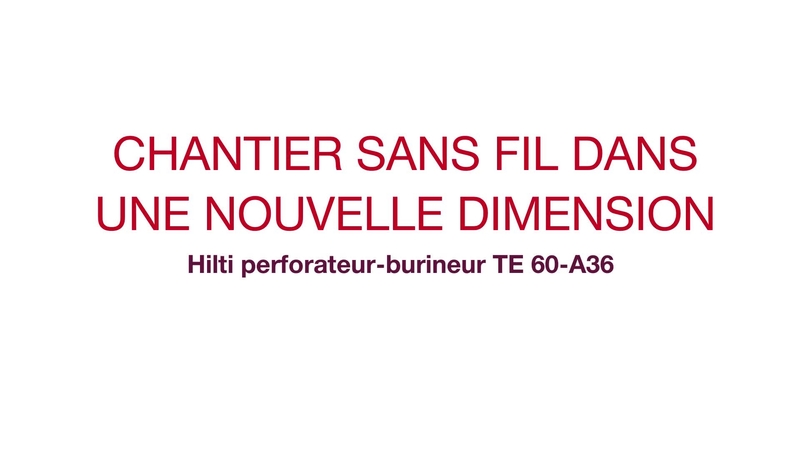 Découvrez le perforateur-burineur 36V SDS-MAX le plus puissant au monde et écoutez les réactions de nos clients.