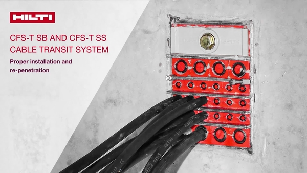 Video de instrucciones sobre los sistemas de cableado CFS-T SB y CFS-T SS, la instalación correcta y las opciones de aplicación y atravesamientos