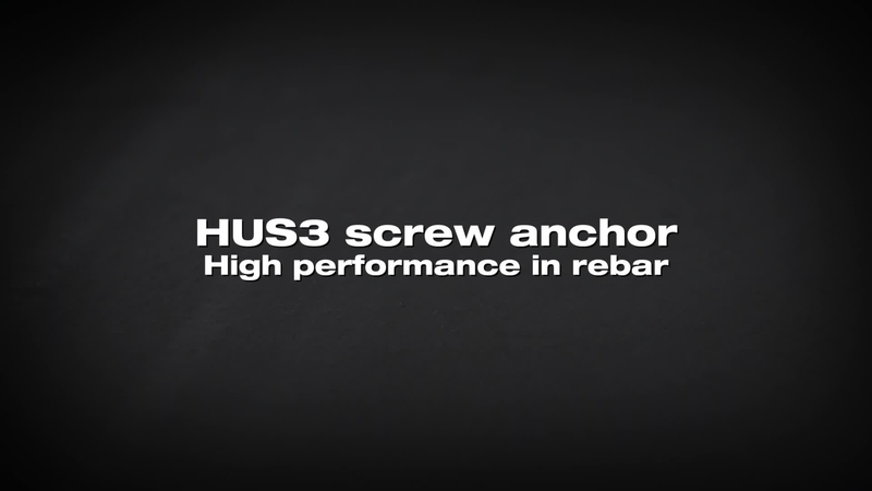 HUS3 screw anchor. Performance in rebar.