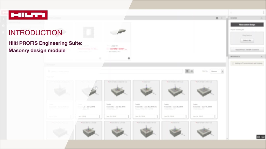How to use Hilti PROFIS Engineering Suite for masonry design