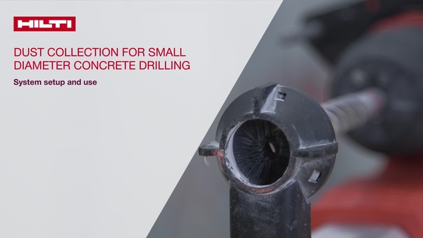 Instructional video on how to use Hilti combihammers with onboard dust removal systems.