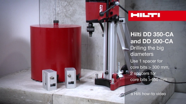 DD 350/500-CA – Using large-diameter core bits