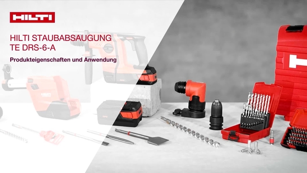 Lehrvideo zu Bedienungs- und Leistungsmerkmalen des TE DRS-6-A. Die eingebaute Absaugung zur komfortablen Stauberfassung.