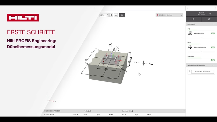 How to use Hilti PROFIS Engineering Suite for concrete design