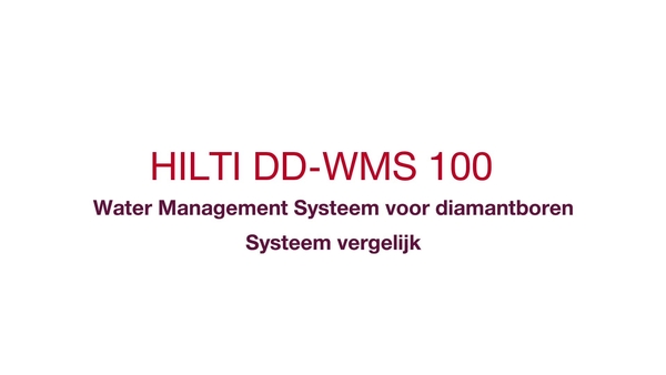 Constante watertoevoer en een schone bouwplaats tijdens het borenDe nieuwe manier van diamant boren met DD-WMS 100 Water Management Systeem
