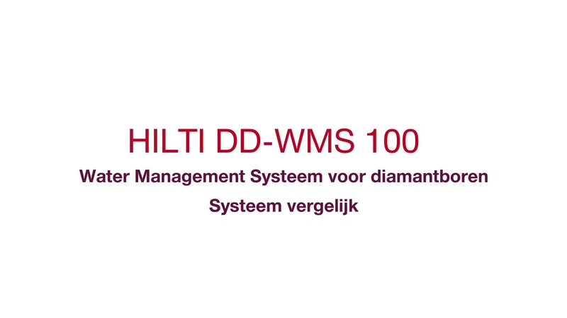 Constante watertoevoer en een schone bouwplaats tijdens het borenDe nieuwe manier van diamant boren met DD-WMS 100 Water Management Systeem