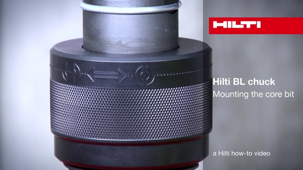 Hilti BL Gereedschapsopname - Plaatsing van de boorkroon