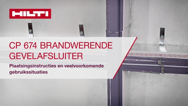 CP 674 brandafsluiter installeren
