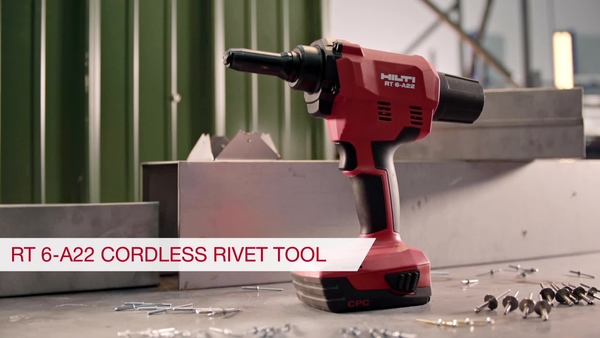 Introducing Hilti's RT 6-A22, cordless rivet tool