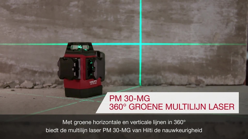 Promotievideo met de belangrijkste eigenschappen van de groene multilijn PM 30-MG-laser.