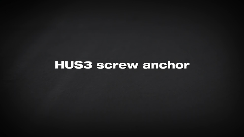 HUS3 screw anchor. Adjustability without load drop.