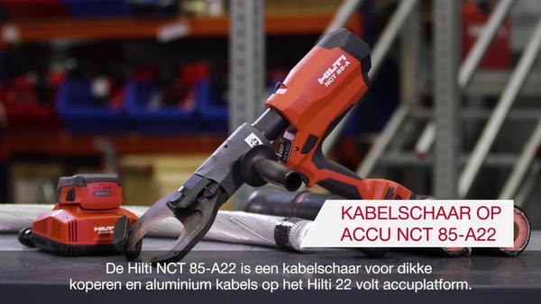 Instructievideo over AlCu-kabels knippen met Hilti NCT 85-A