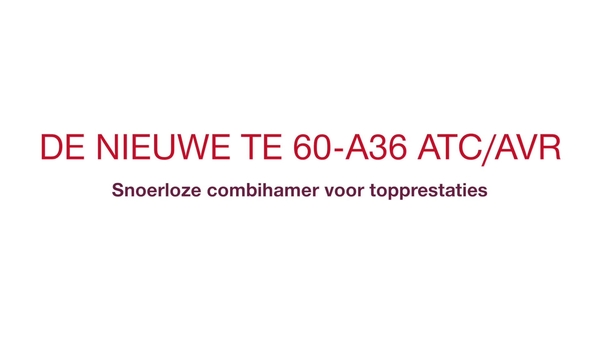 Maak kennis met de eerste 36V SDS-MAX combihamer ter wereld en ontdek feedback van onze klanten