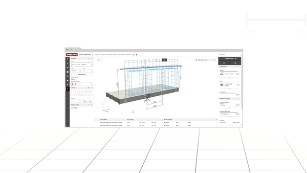 Leer hoe Hilti PROFIS Engineering Suite naadloos in interface werkt met structurele berekeningssoftware van derden, zoals Dlubal. Een tabblad Favorieten en een knop Ongedaan maken zorgen voor snelle ankerberekeningen en maximaliseren uw productiviteit.