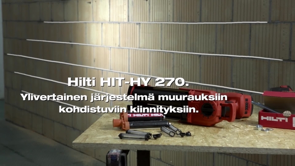 HIT-HY 270 – fastening in masonry with the HDE dispenser.