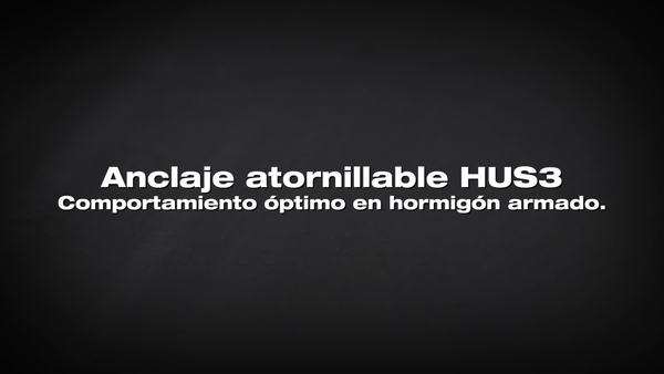 Anclaje de tornillo HUS3. Rendimiento en varillas de refuerzo.