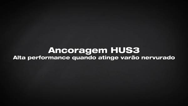 HUS3 ancoragem por parafuso para betão. Bom desempenho em varão para betão armado.