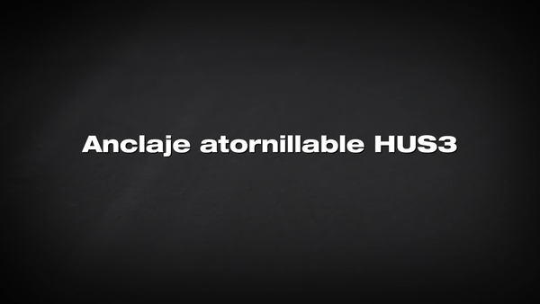 Anclaje de tornillo HUS3. Se puede ajustar sin bajar la carga.