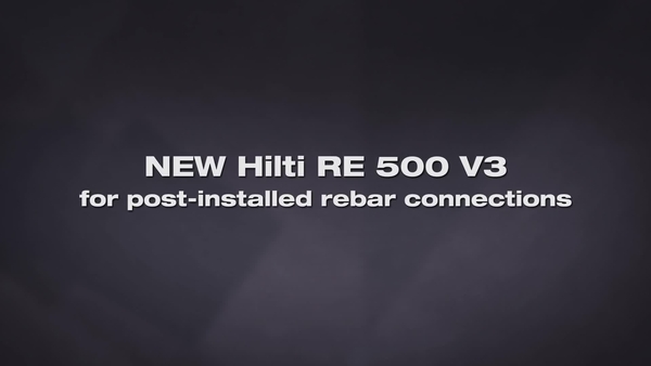 HIT RE 500 V3 - Συνδέσεις ράβδων οπλισμού εκ των υστέρων εγκατάστασης.