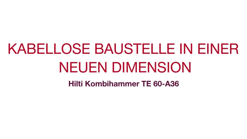 Lernen Sie den weltweit ersten SDS-MAX Kombihammer mit 36 V kennen und erfahren Si, was unsere Kunden dazu meinen