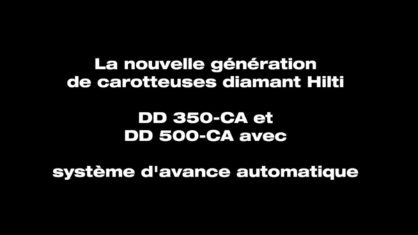 DD 350-CA. La carotteuse avec assistance de coupe.