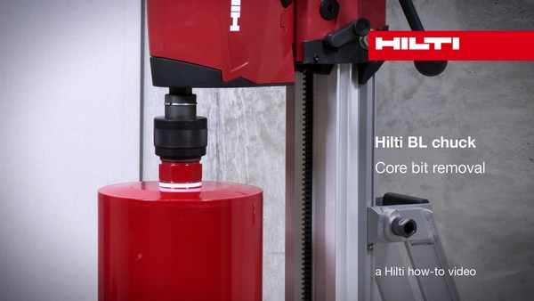 Mandrin Hilti BL - Retrait de la couronne de forage