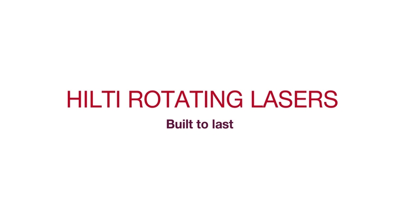 Testimonial comments from customers that use Hilti rotating lasers on exterior construction job site projects.