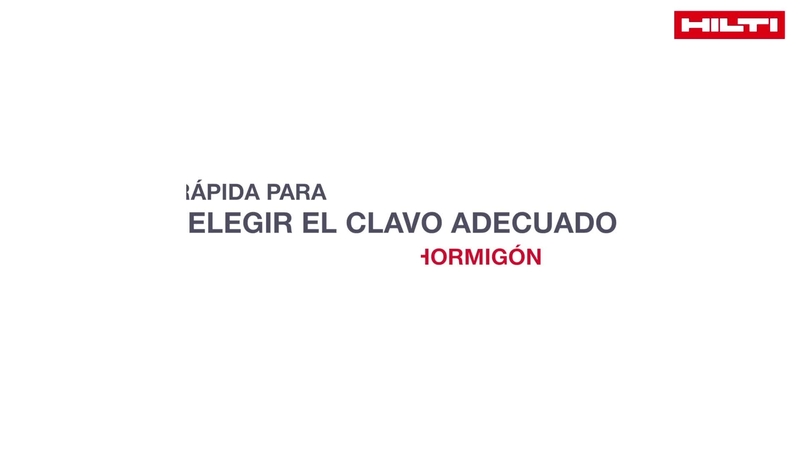 Guía rápida de fijación directa para seleccionar el clavo adecuado para hormigón