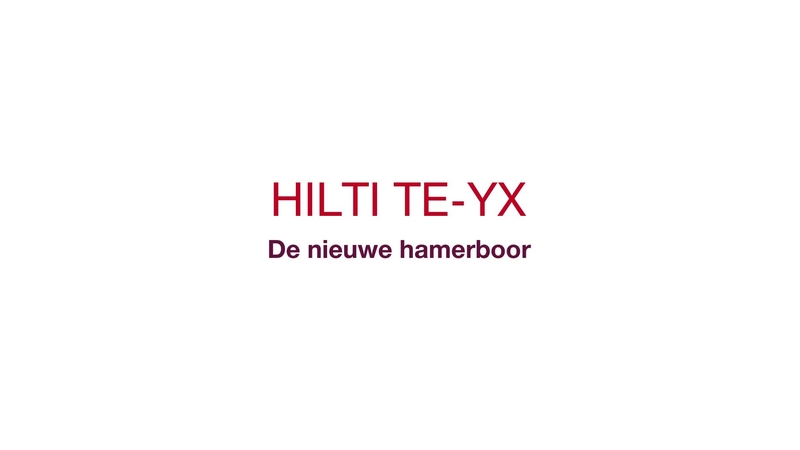 Demonstratie van de nieuwe hamerboor TE-YX.