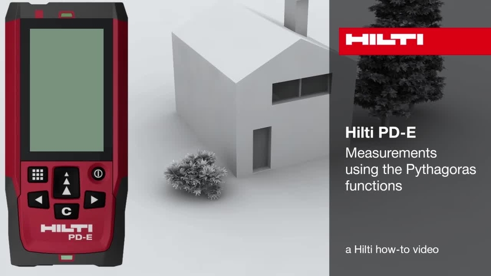 PD-E - målinger ved hjælp af Pythagoras-funktioner.