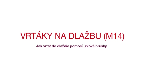 Osvojte si správnou techniku vrtání přesných otvorů do dlaždic pomocí vrtáku do dlaždic M14 a úhlové brusky