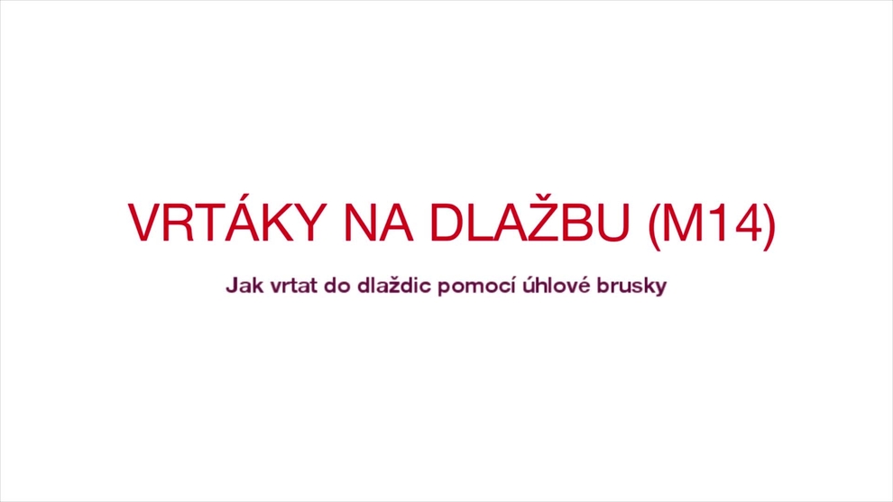 Osvojte si správnou techniku vrtání přesných otvorů do dlaždic pomocí vrtáku do dlaždic M14 a úhlové brusky