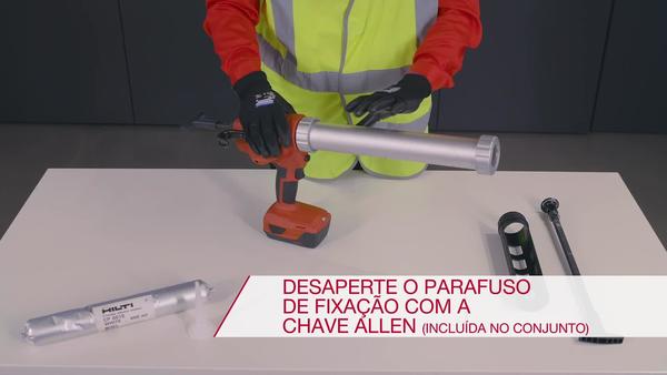 Como substituir o porta-cartuchos do dispensador elétrico CD 4-A22