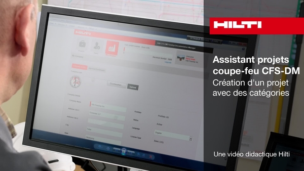 Brandschutz-Dokumentationsmanager CFS-DM – Erstellen eines Projekts mit Kategorien.