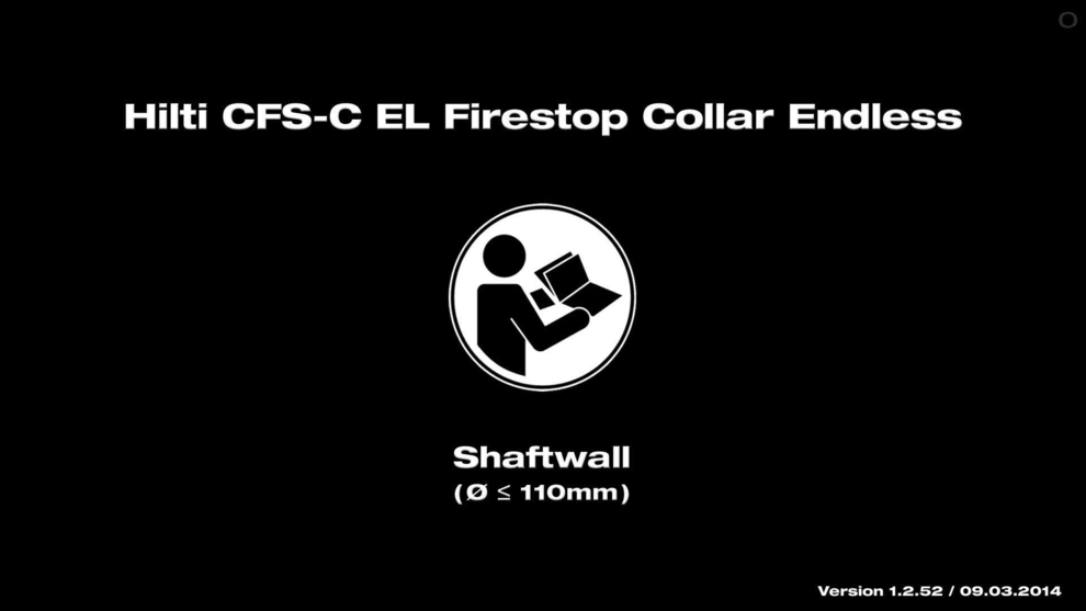 CFS-C EL Protipožiarna manžeta. Pokyn pre stenu šachty.
