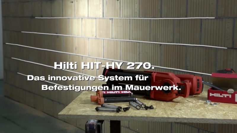 HIT-HY 270 - Befestigung in Mauerwerk mit HDE Auspressgerät.