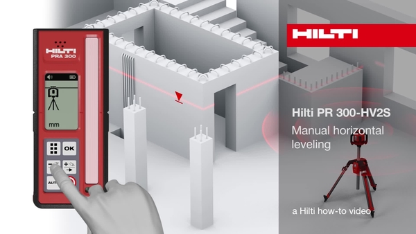 PR 300-HV2S - Manual horizontal leveling.