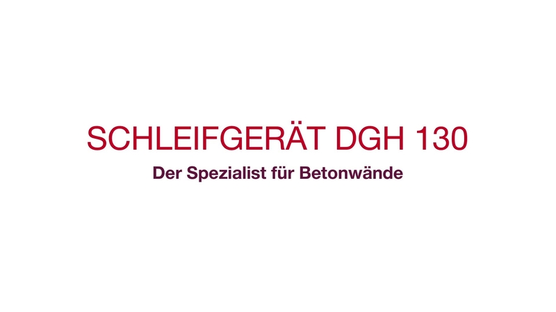 Handgeführtes Schleifgerät DGH 130