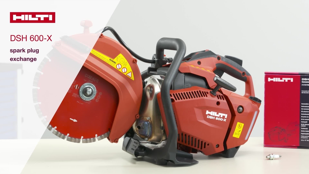 How to replace a spark plug on a DSH 600-X gas saw